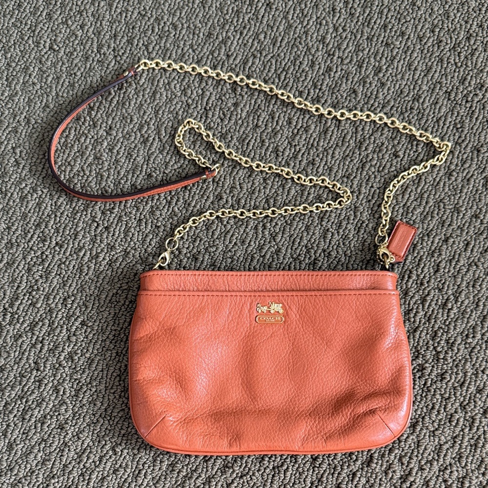 Coach Tan Leather Crossbody Bag